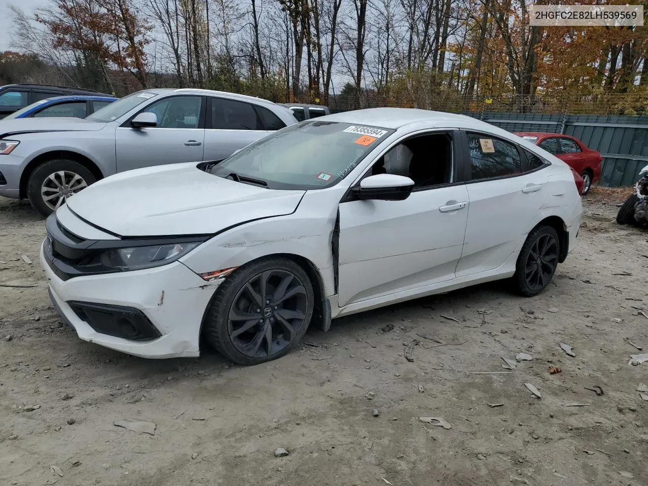 2020 Honda Civic Sport VIN: 2HGFC2E82LH539569 Lot: 78385594