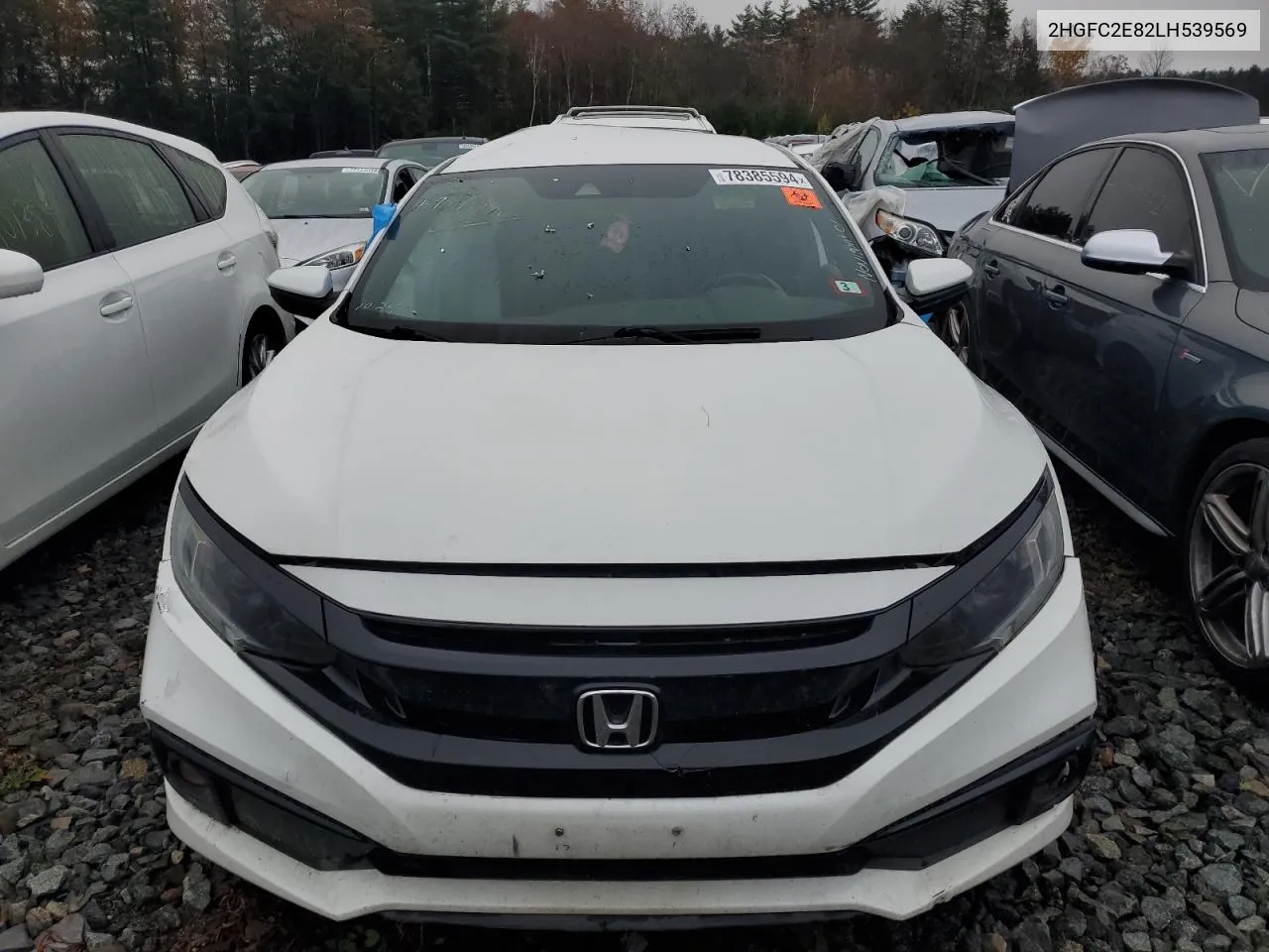 2020 Honda Civic Sport VIN: 2HGFC2E82LH539569 Lot: 78385594