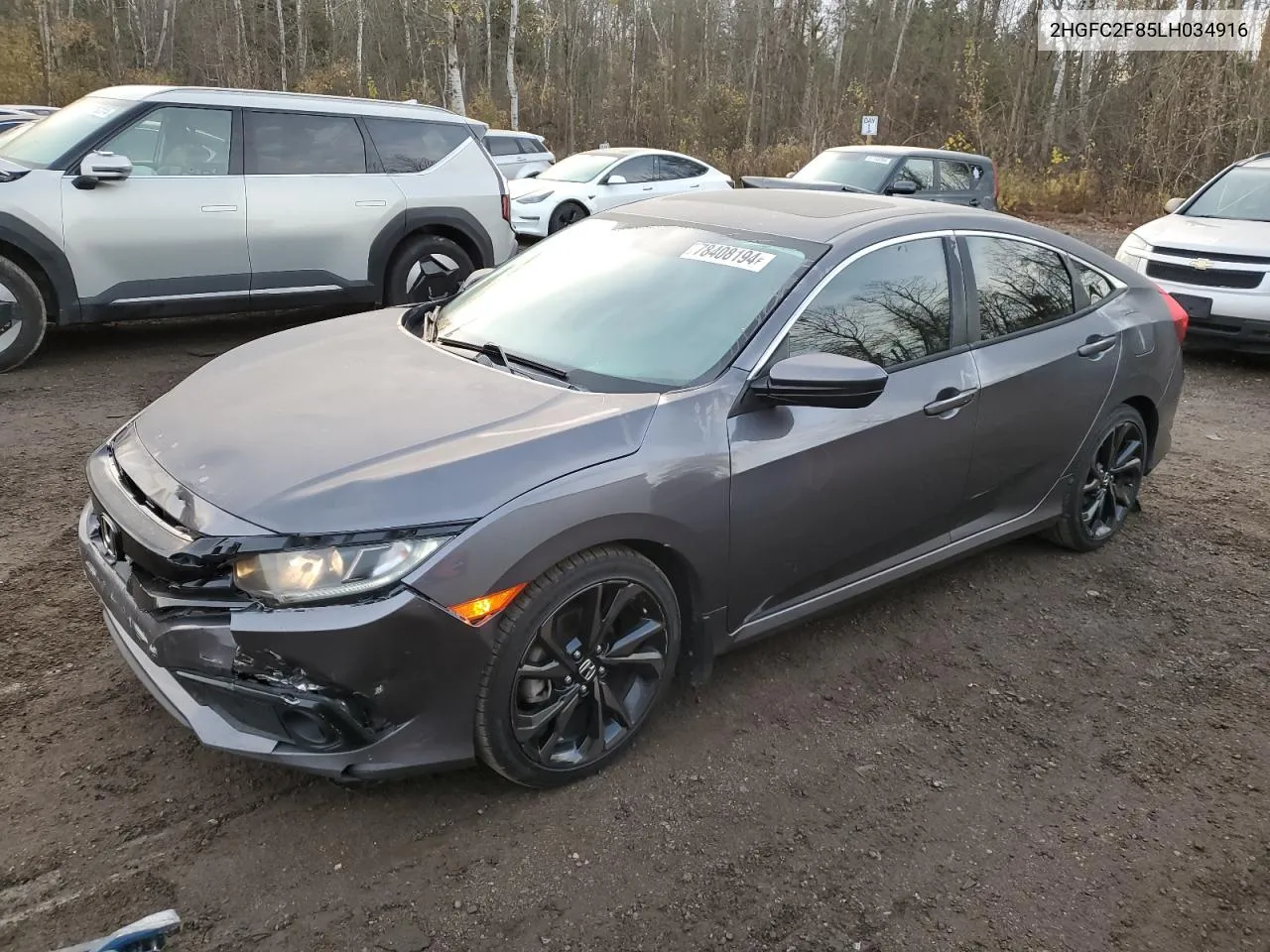 2020 Honda Civic Sport VIN: 2HGFC2F85LH034916 Lot: 78408194