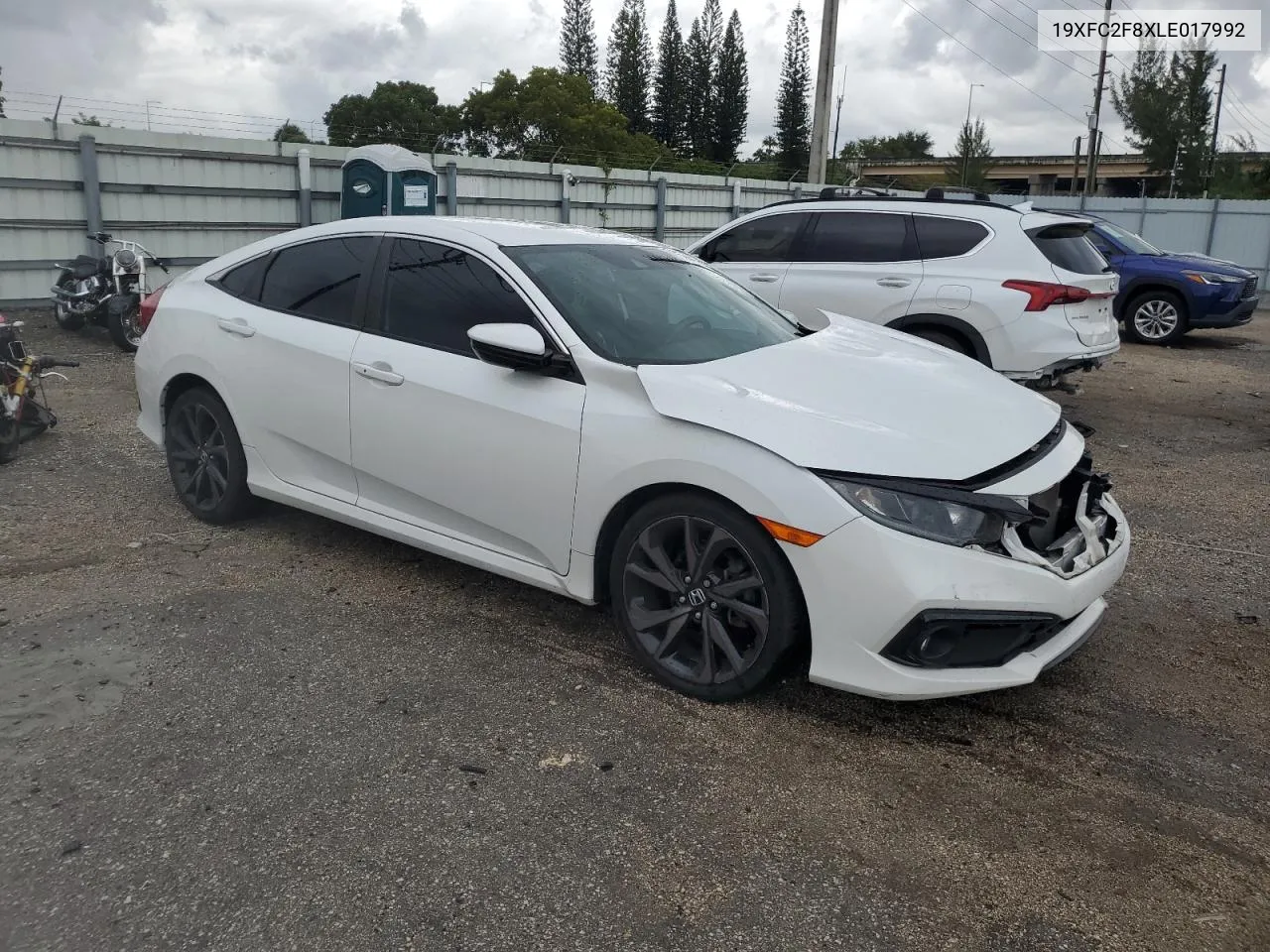 2020 Honda Civic Sport VIN: 19XFC2F8XLE017992 Lot: 78413834