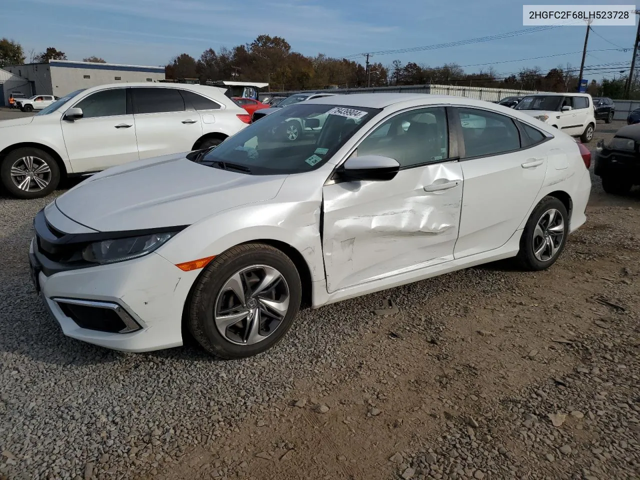 2020 Honda Civic Lx VIN: 2HGFC2F68LH523728 Lot: 78439904