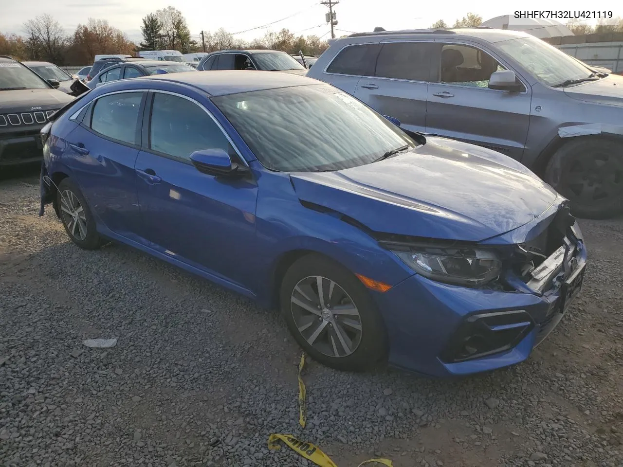 2020 Honda Civic Lx VIN: SHHFK7H32LU421119 Lot: 78586274