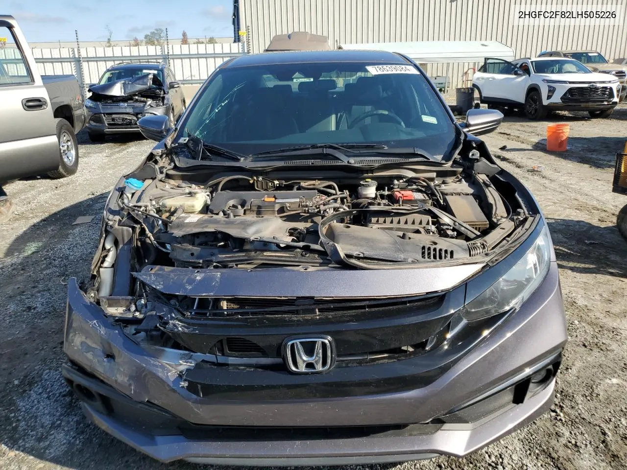 2020 Honda Civic Sport VIN: 2HGFC2F82LH505226 Lot: 78639084