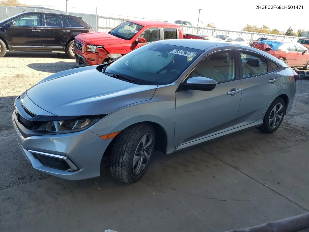 2020 Honda Civic Lx VIN: 2HGFC2F68LH501471 Lot: 78724804