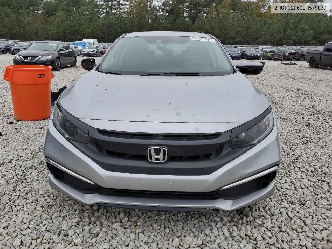 2020 Honda Civic Lx VIN: 2HGFC2F60LH579839 Lot: 79195994