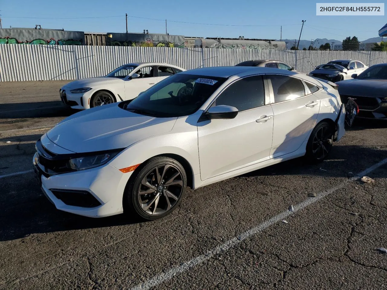 2020 Honda Civic Sport VIN: 2HGFC2F84LH555772 Lot: 79203824