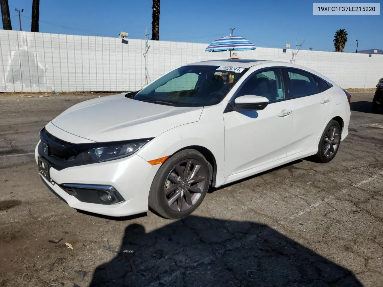 2020 Honda Civic Ex VIN: 19XFC1F37LE215220 Lot: 79229244