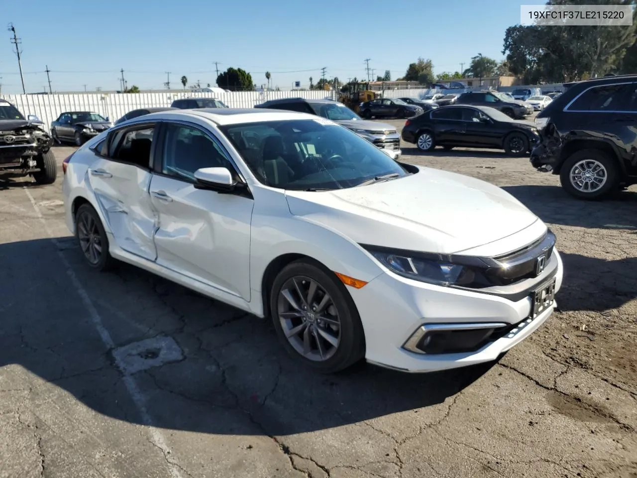 2020 Honda Civic Ex VIN: 19XFC1F37LE215220 Lot: 79229244