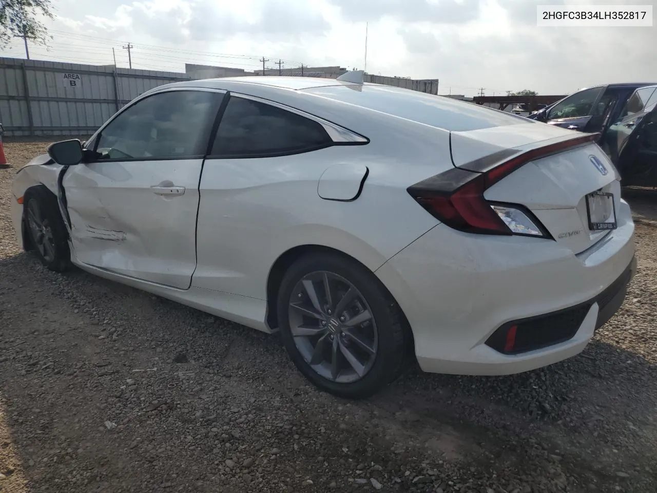 2020 Honda Civic Ex VIN: 2HGFC3B34LH352817 Lot: 79413304