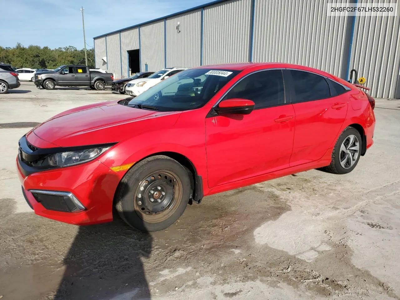 2020 Honda Civic Lx VIN: 2HGFC2F67LH532260 Lot: 80005044