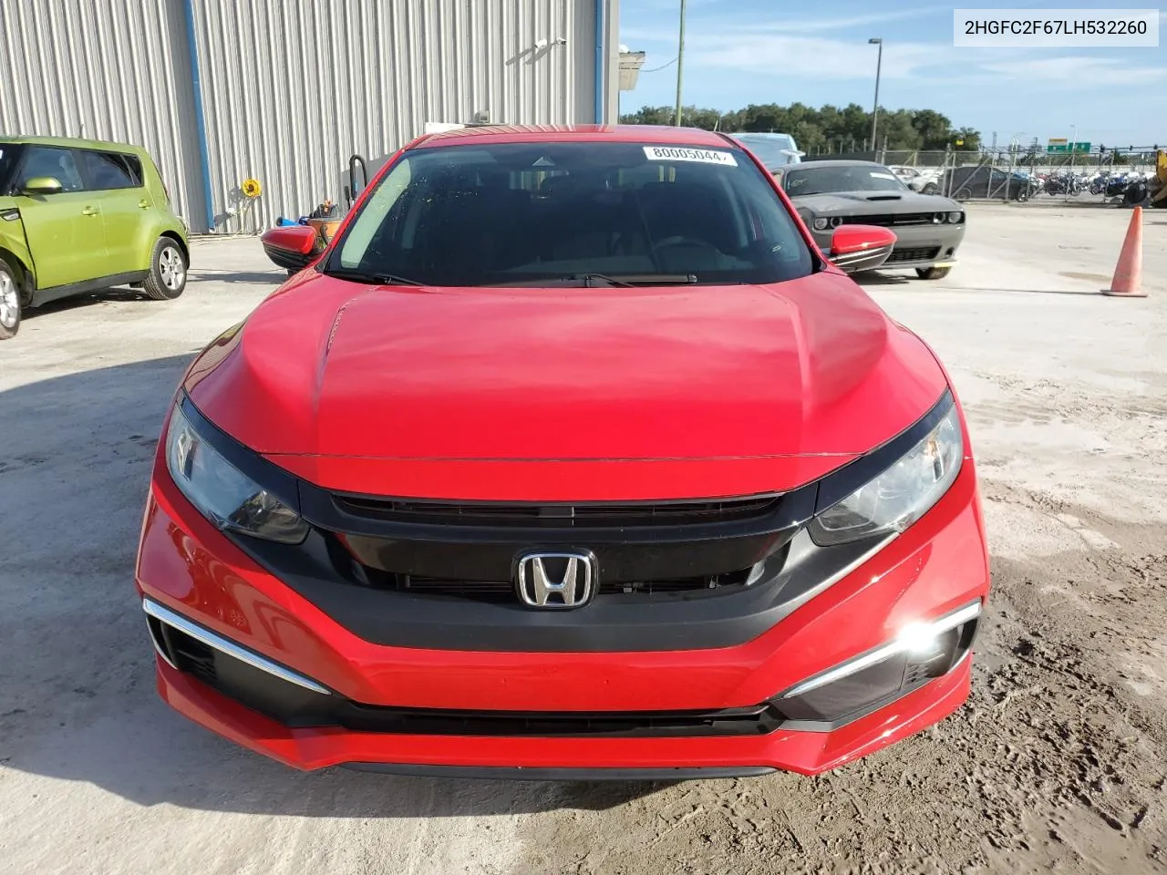 2020 Honda Civic Lx VIN: 2HGFC2F67LH532260 Lot: 80005044