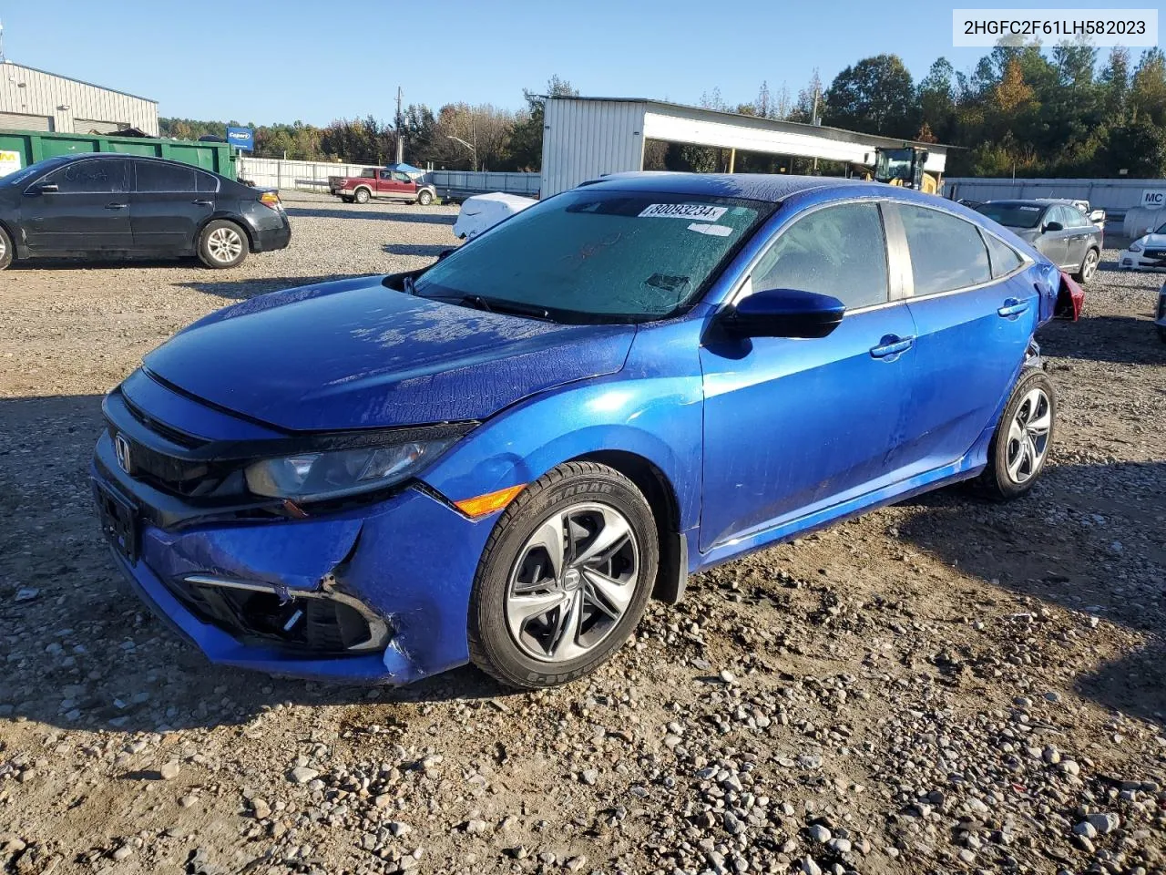 2020 Honda Civic Lx VIN: 2HGFC2F61LH582023 Lot: 80093234