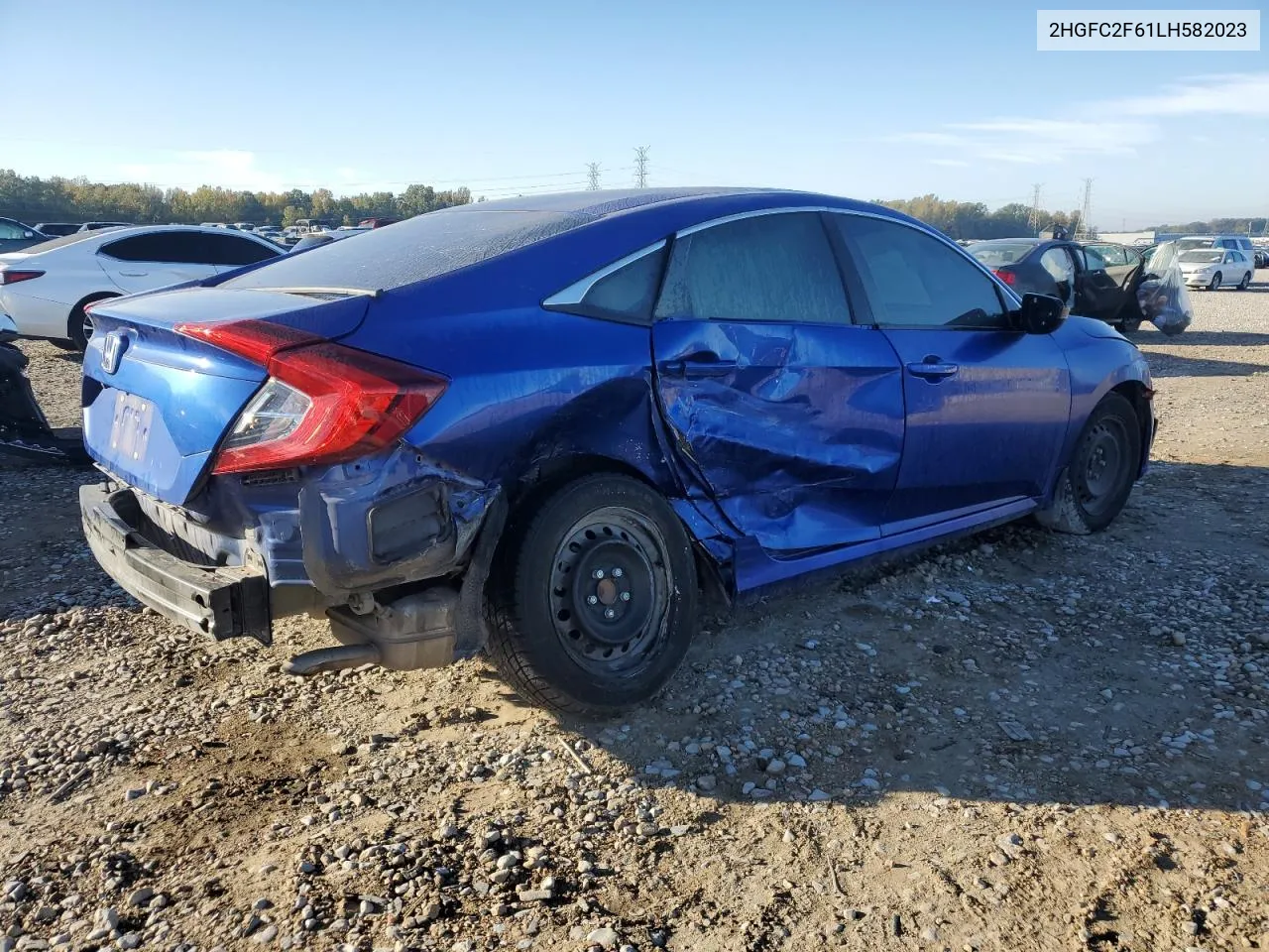 2020 Honda Civic Lx VIN: 2HGFC2F61LH582023 Lot: 80093234