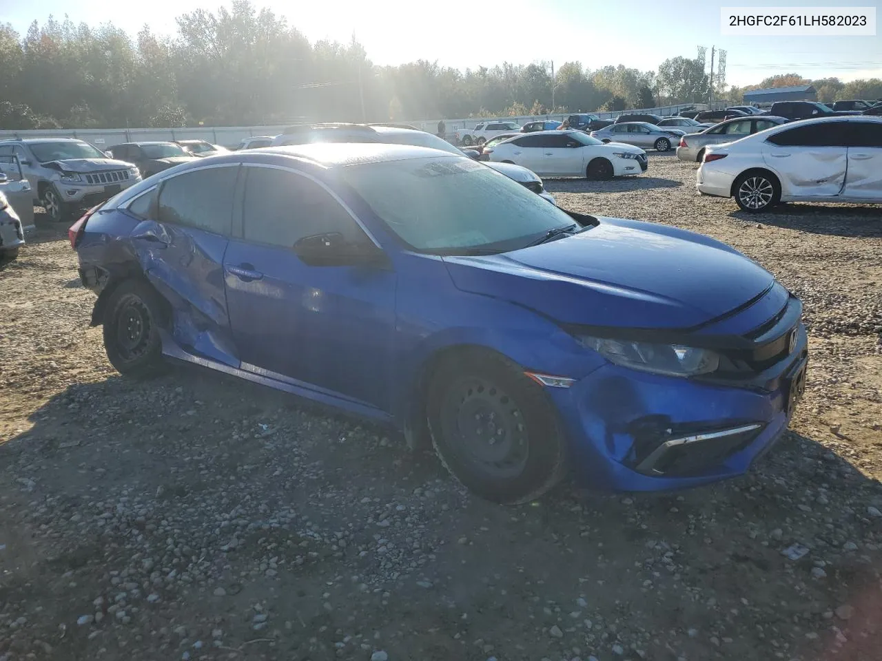 2020 Honda Civic Lx VIN: 2HGFC2F61LH582023 Lot: 80093234