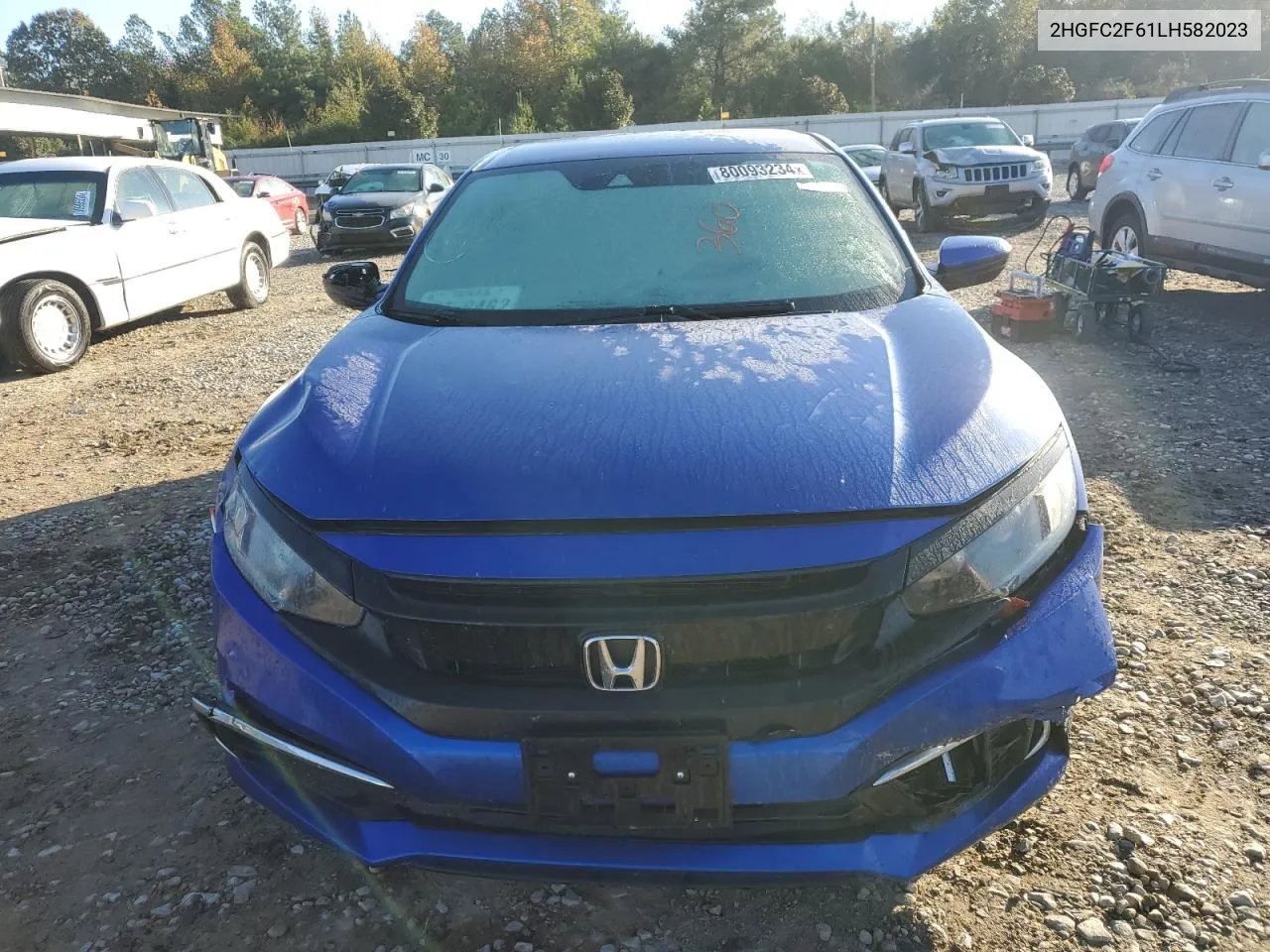 2020 Honda Civic Lx VIN: 2HGFC2F61LH582023 Lot: 80093234