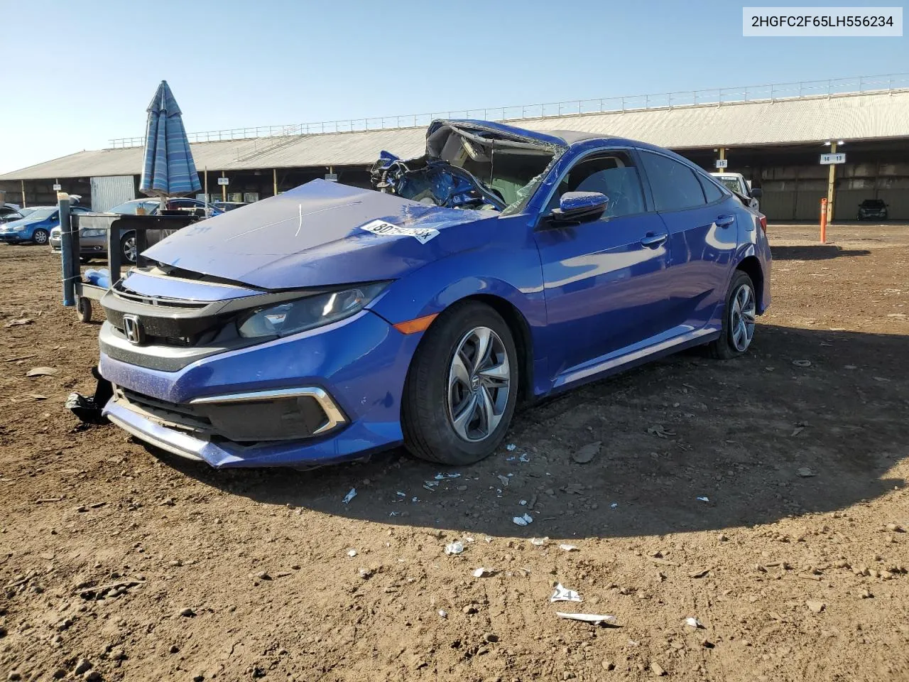 2020 Honda Civic Lx VIN: 2HGFC2F65LH556234 Lot: 80754793