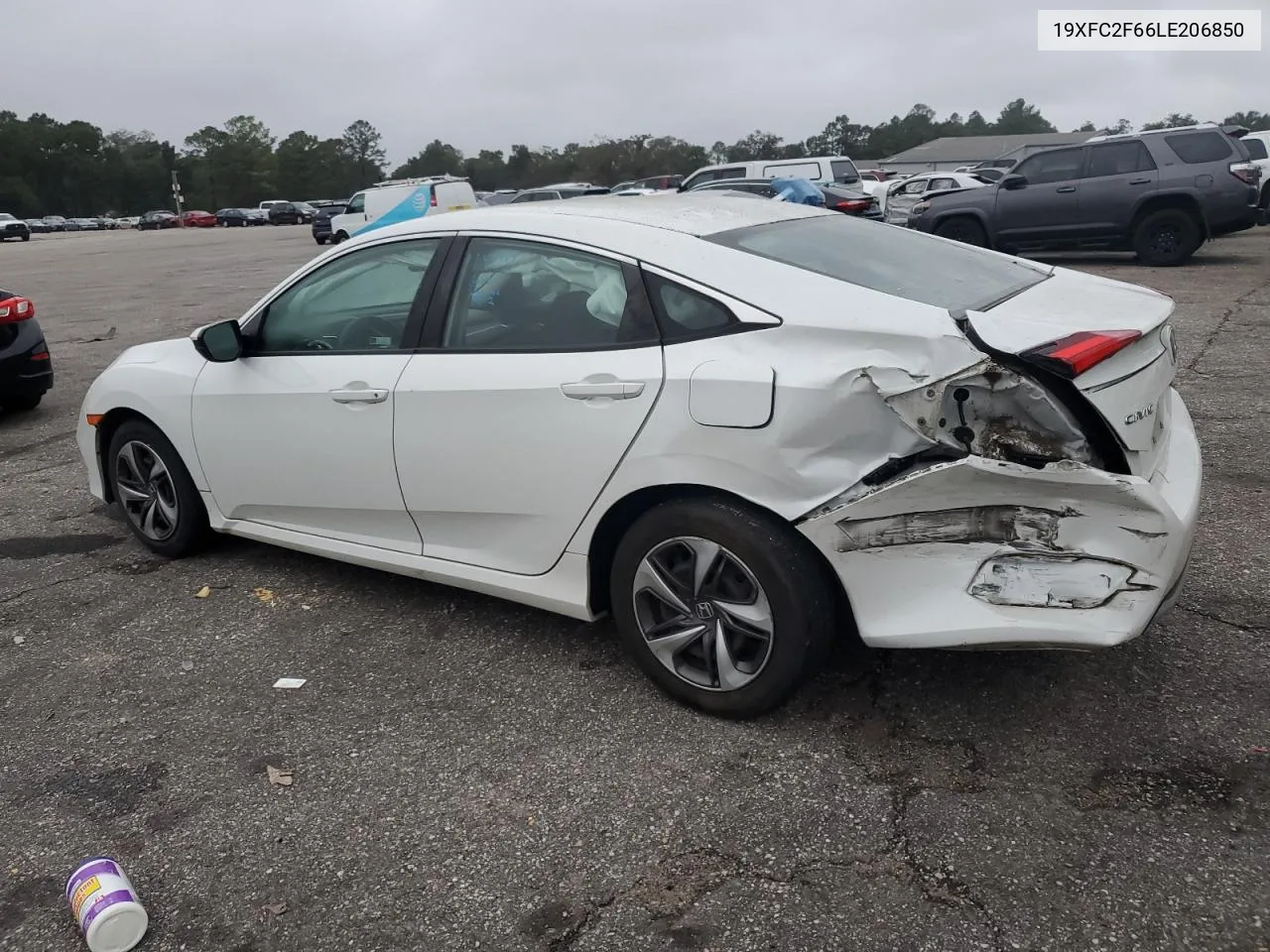 2020 Honda Civic Lx VIN: 19XFC2F66LE206850 Lot: 81077954