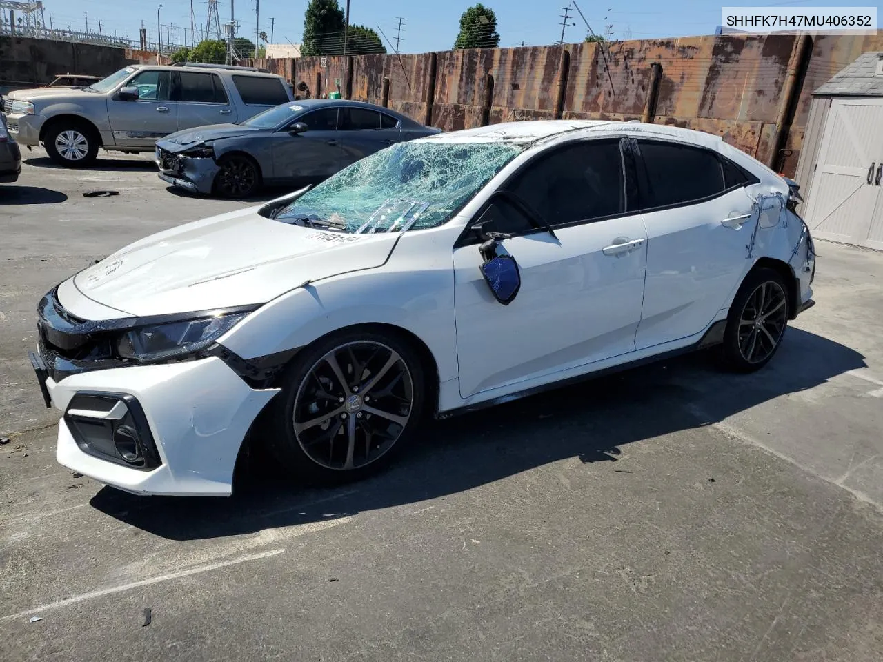 2021 Honda Civic Sport VIN: SHHFK7H47MU406352 Lot: 71031454