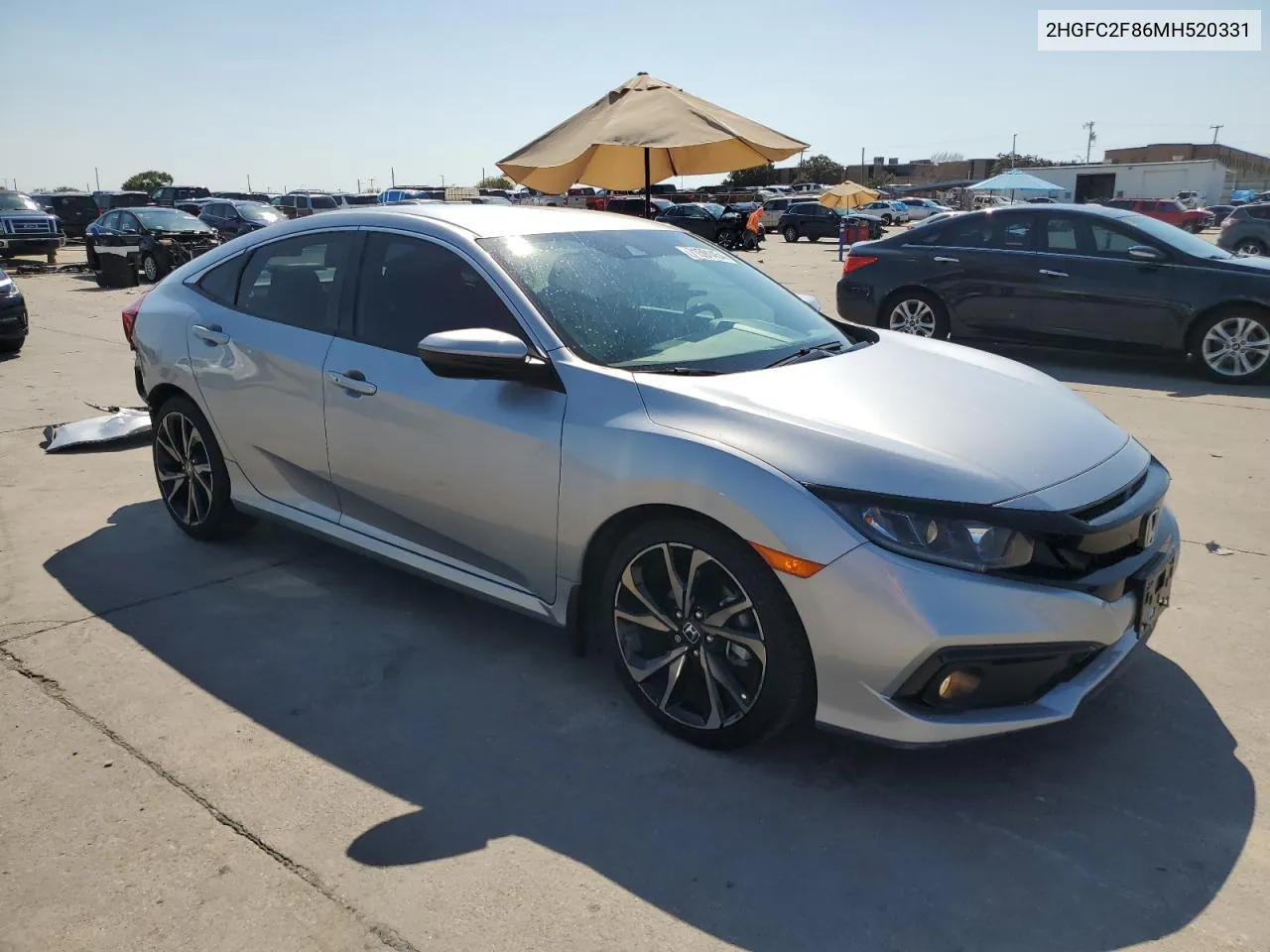 2021 Honda Civic Sport VIN: 2HGFC2F86MH520331 Lot: 71591454