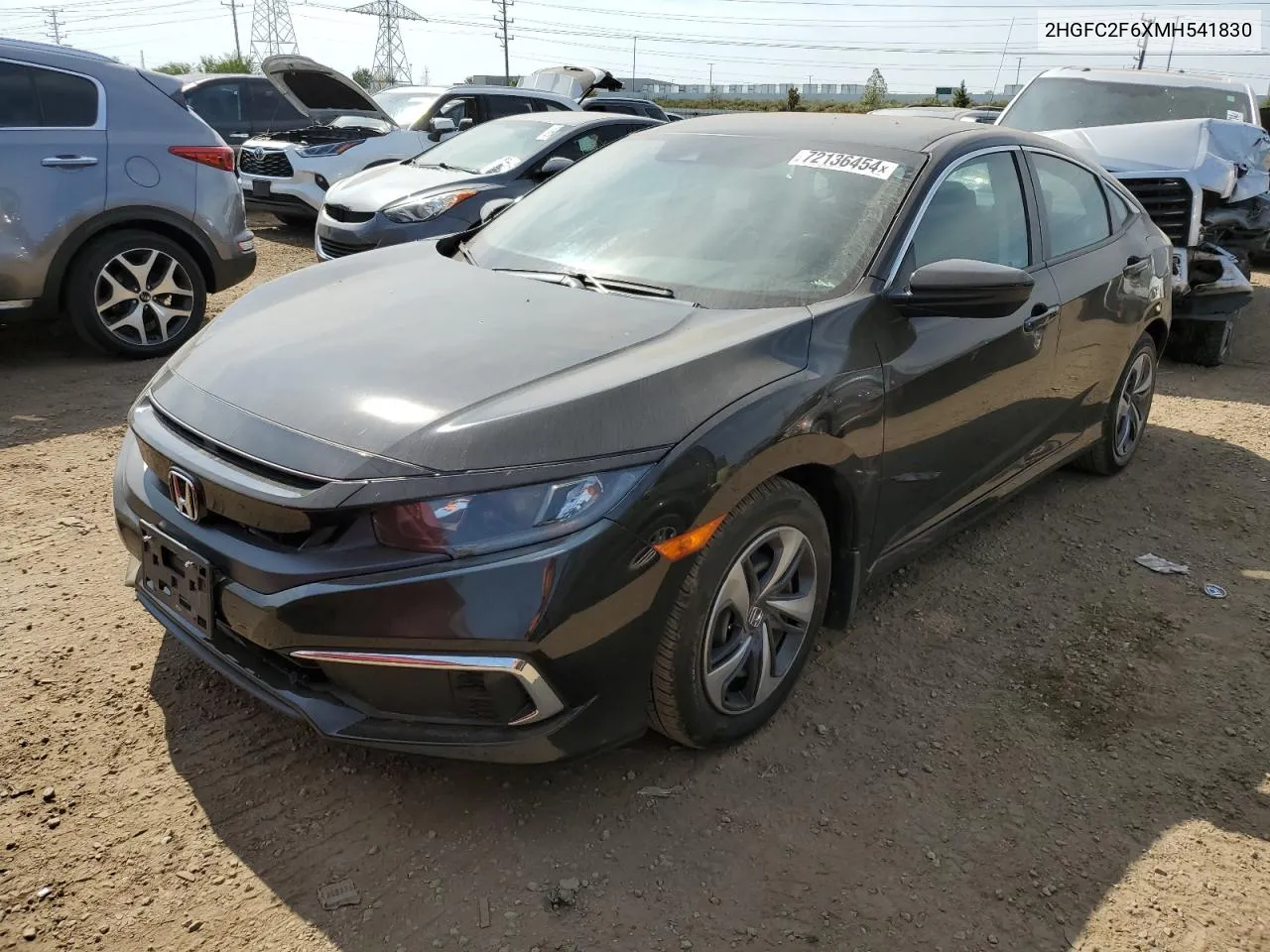 2021 Honda Civic Sport VIN: 2HGFC2F6XMH541830 Lot: 72136454