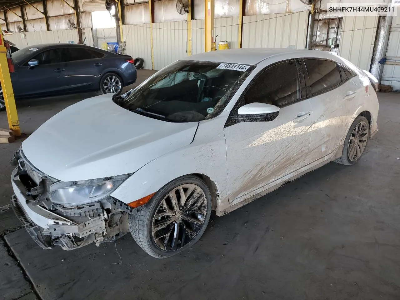 2021 Honda Civic Sport VIN: SHHFK7H44MU409211 Lot: 74609144