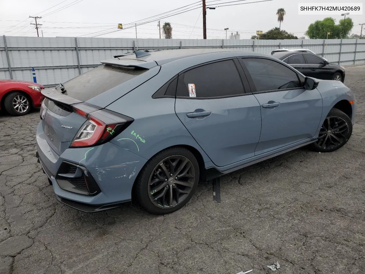 2021 Honda Civic Sport VIN: SHHFK7H42MU420689 Lot: 75872604