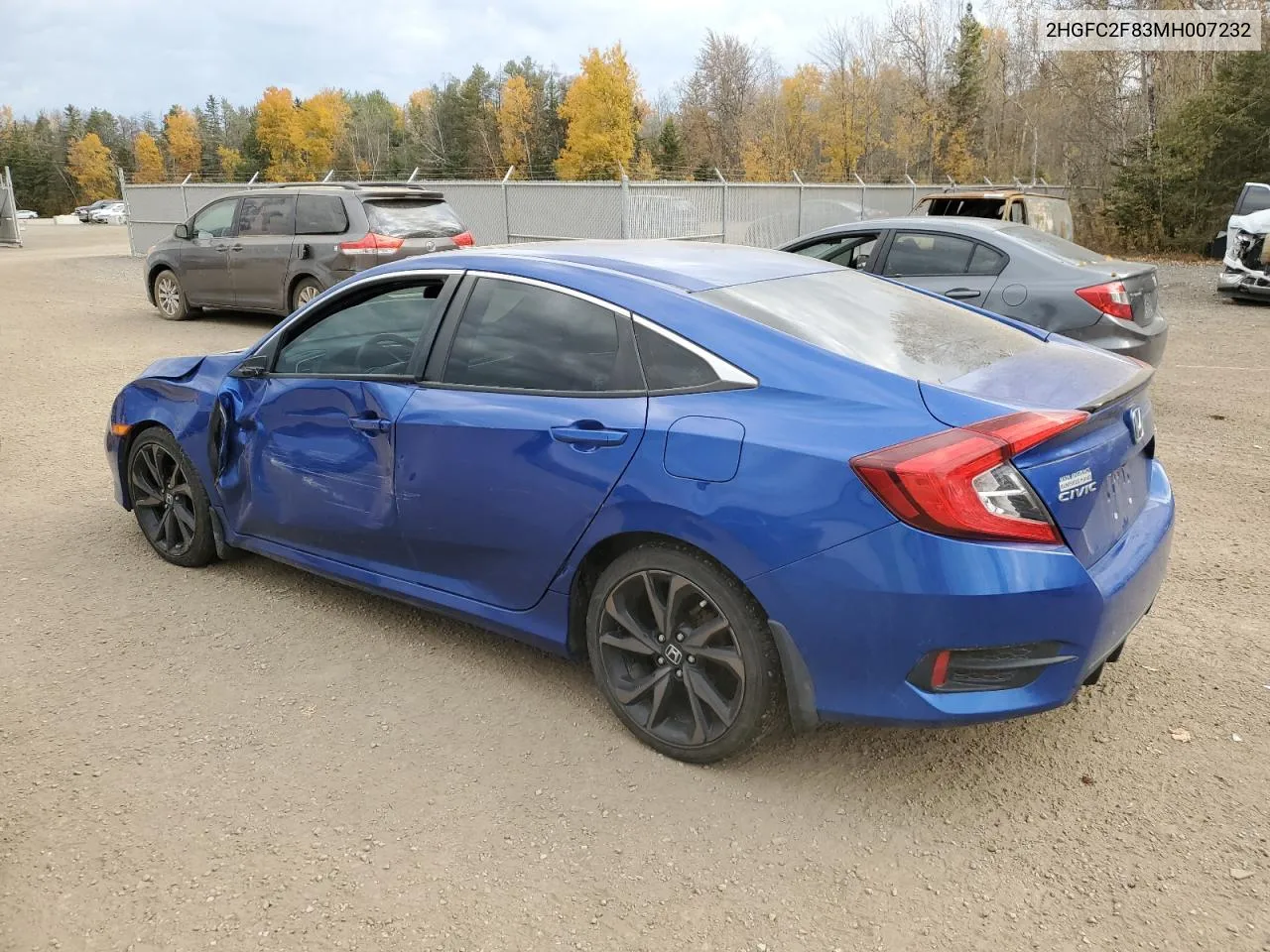 2021 Honda Civic Sport VIN: 2HGFC2F83MH007232 Lot: 75921064