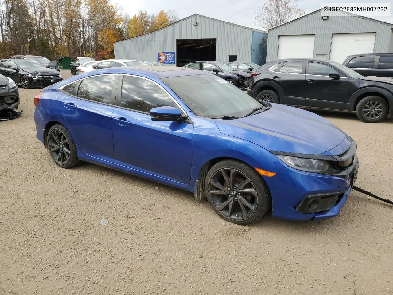 2021 Honda Civic Sport VIN: 2HGFC2F83MH007232 Lot: 75921064