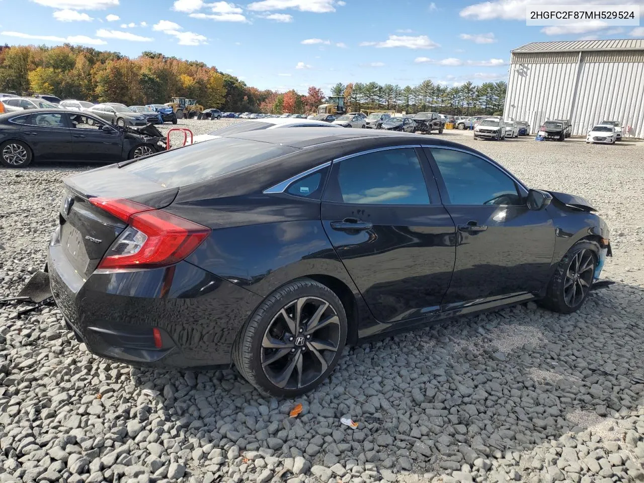 2021 Honda Civic Sport VIN: 2HGFC2F87MH529524 Lot: 76093174