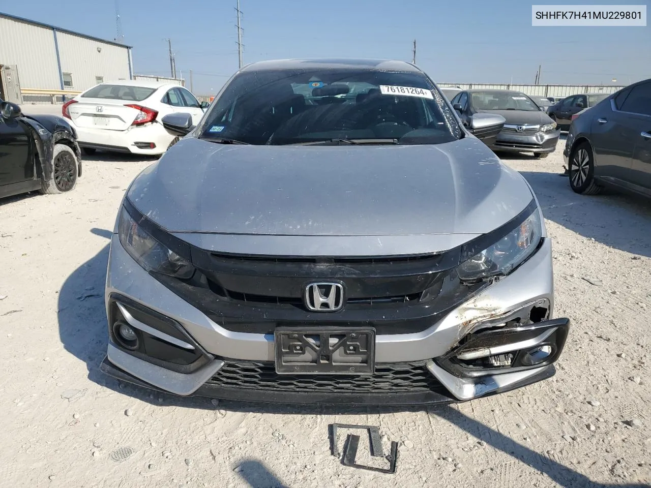 2021 Honda Civic Sport VIN: SHHFK7H41MU229801 Lot: 76181264