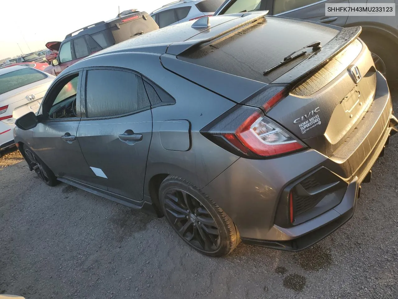 2021 Honda Civic Sport VIN: SHHFK7H43MU233123 Lot: 77339974