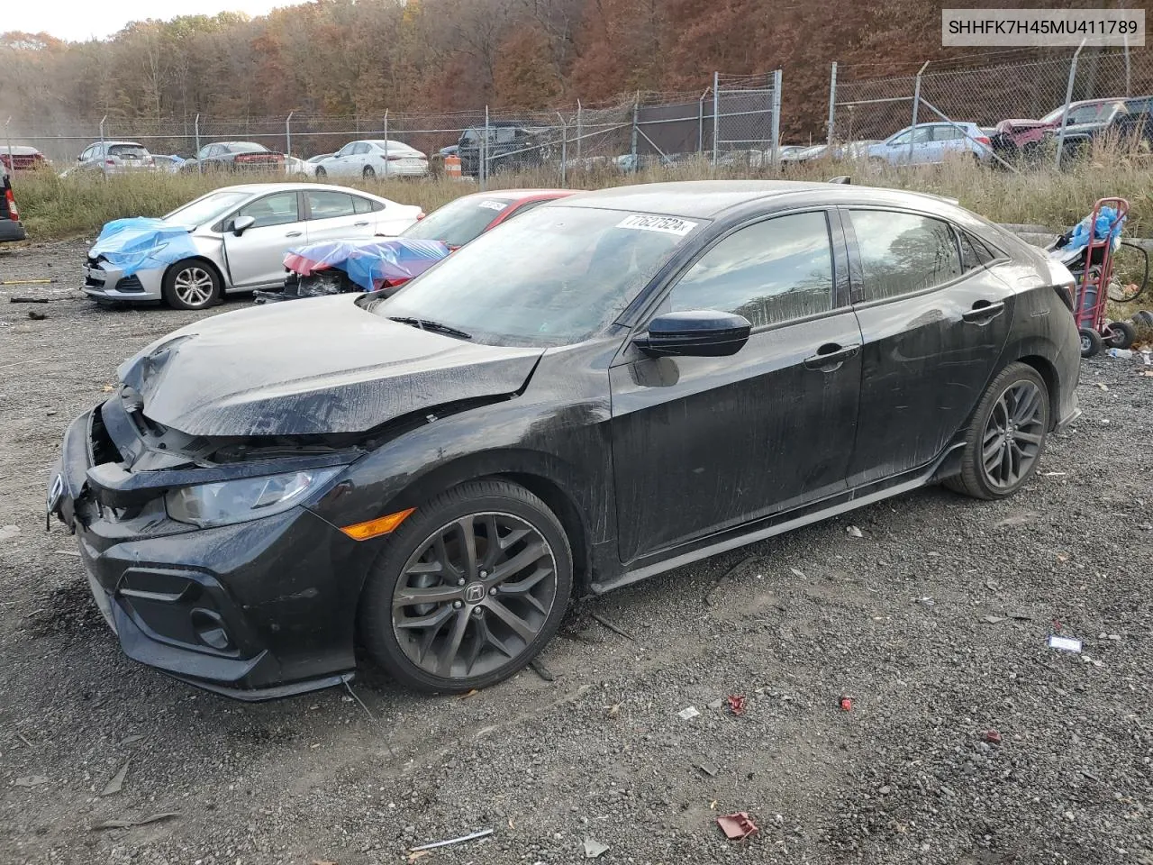 2021 Honda Civic Sport VIN: SHHFK7H45MU411789 Lot: 77627524