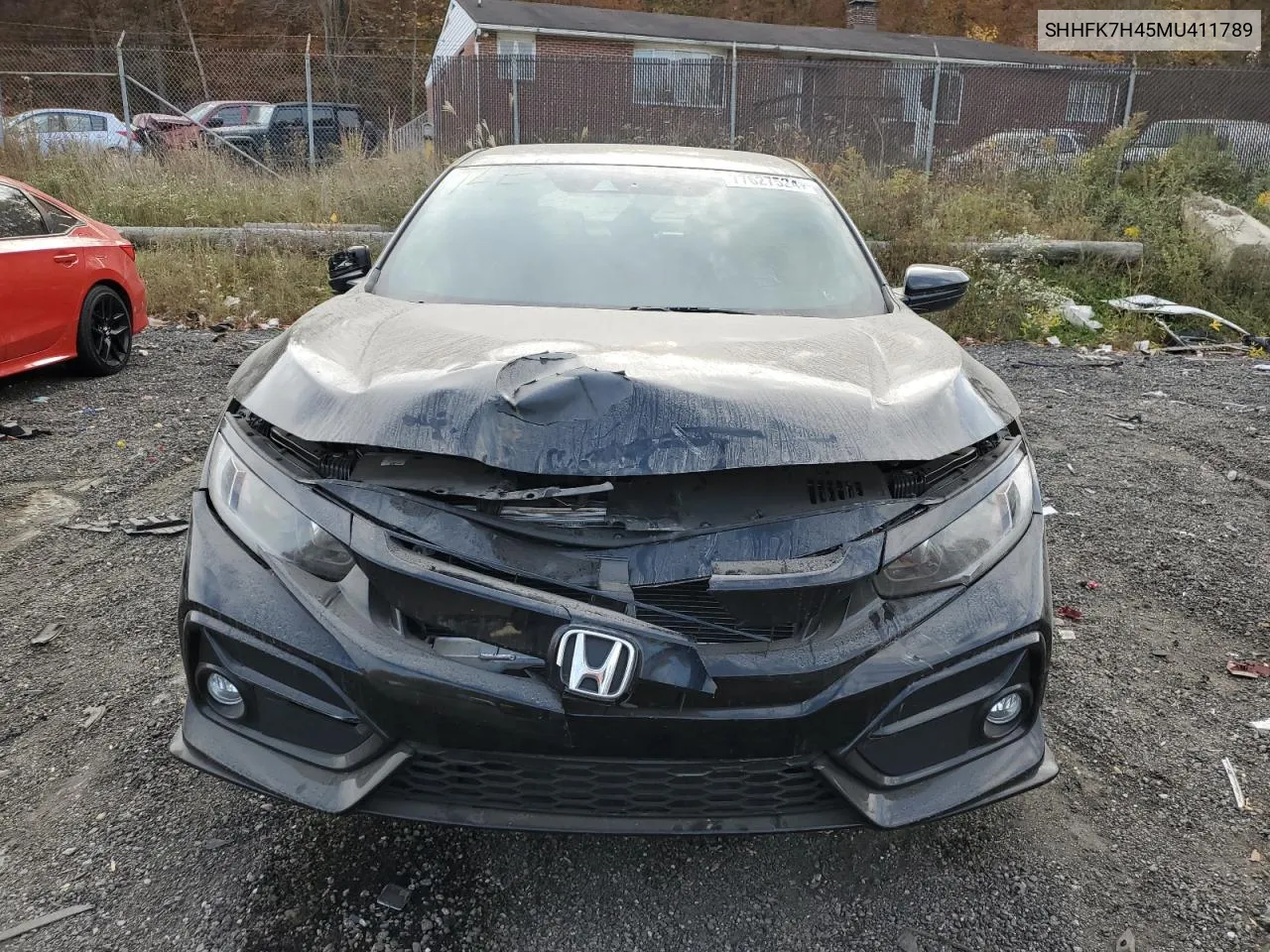 2021 Honda Civic Sport VIN: SHHFK7H45MU411789 Lot: 77627524