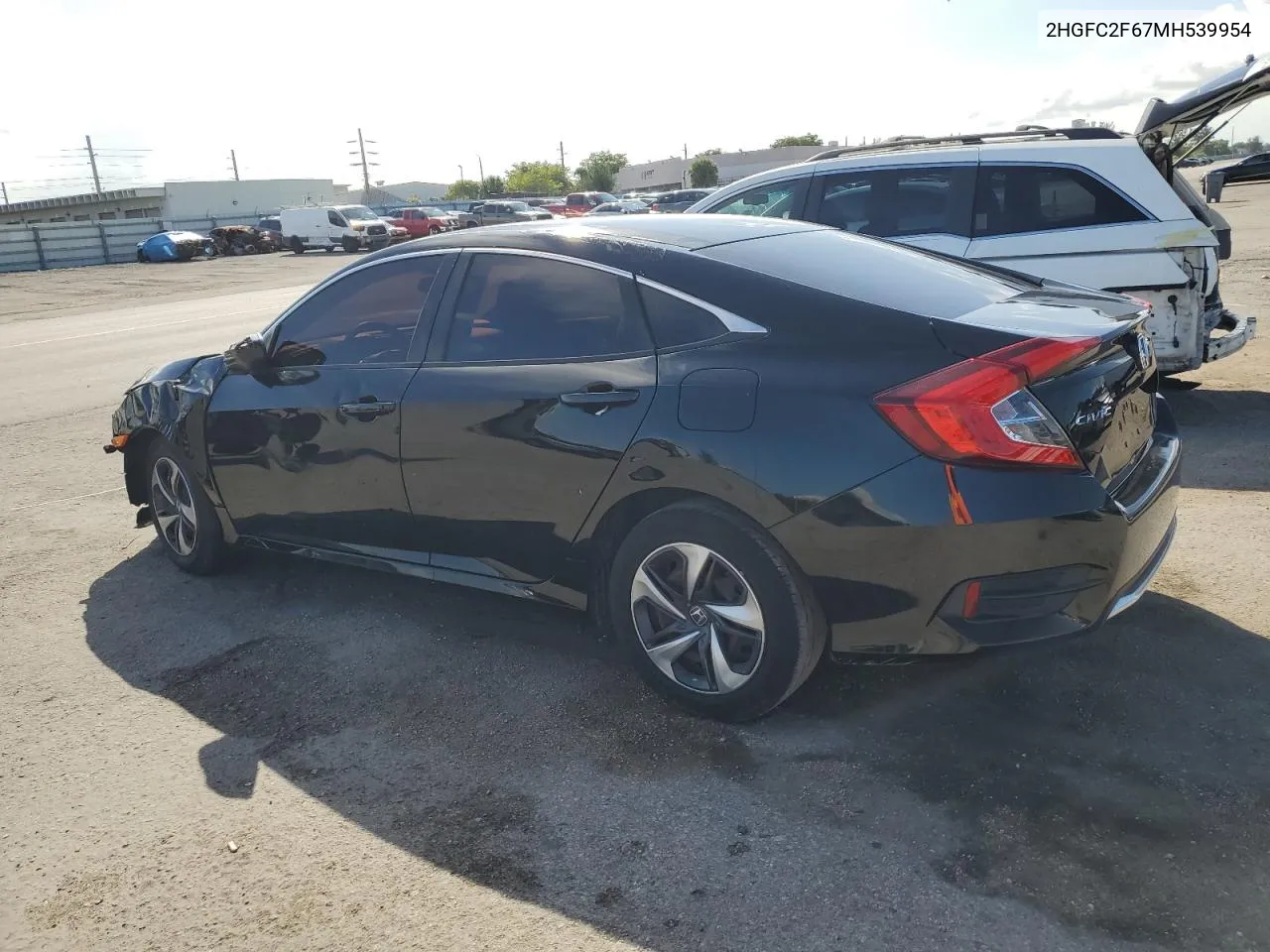 2021 Honda Civic Lx VIN: 2HGFC2F67MH539954 Lot: 77822234