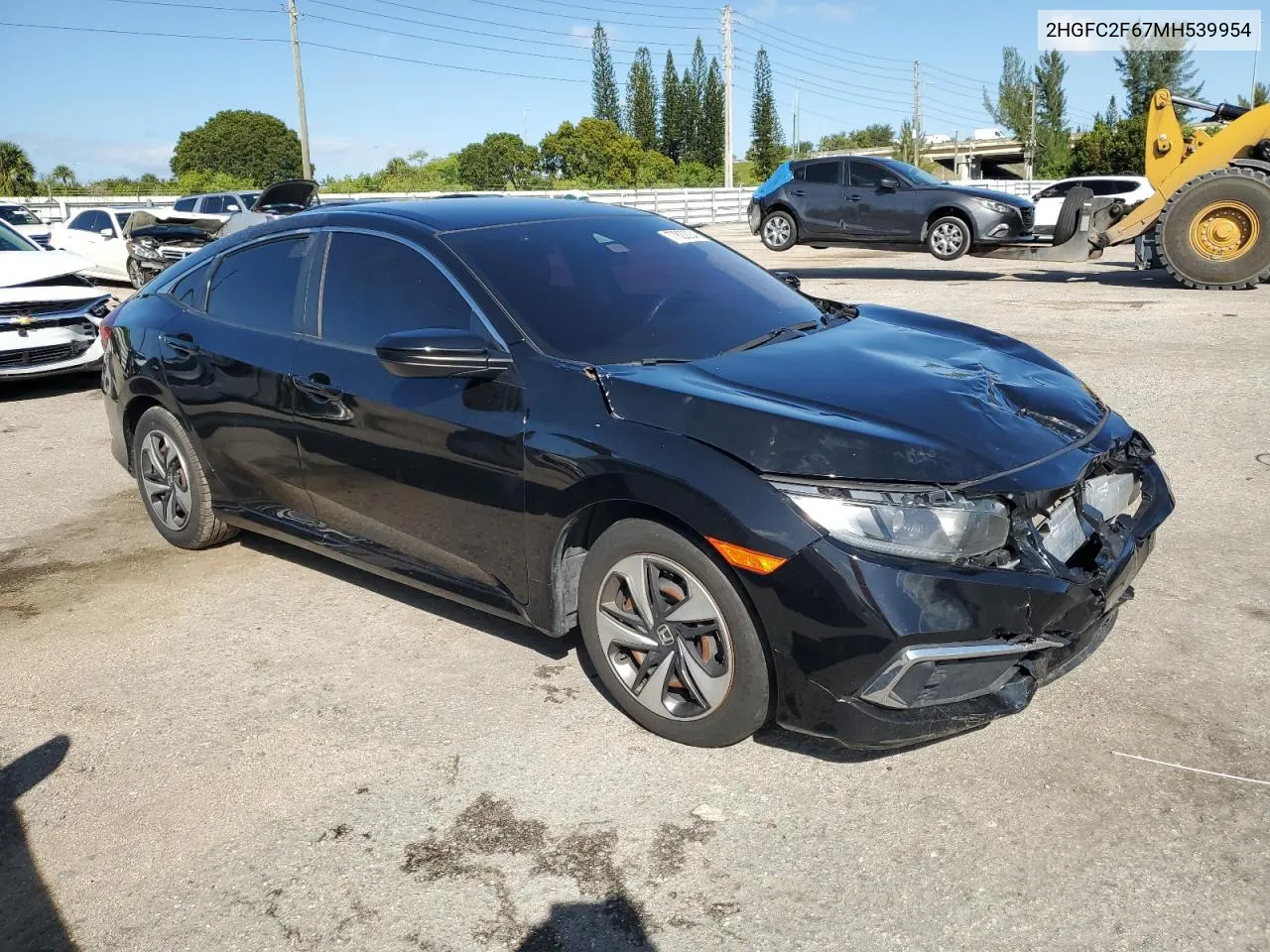 2021 Honda Civic Lx VIN: 2HGFC2F67MH539954 Lot: 77822234