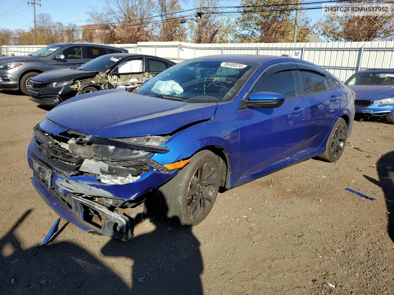 2021 Honda Civic Sport VIN: 2HGFC2F82MH537952 Lot: 78646024