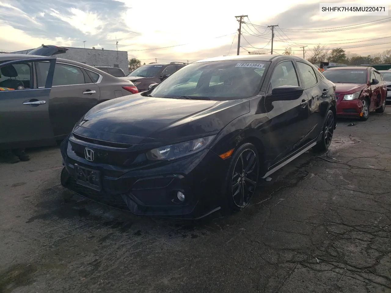 2021 Honda Civic Sport VIN: SHHFK7H45MU220471 Lot: 78741384