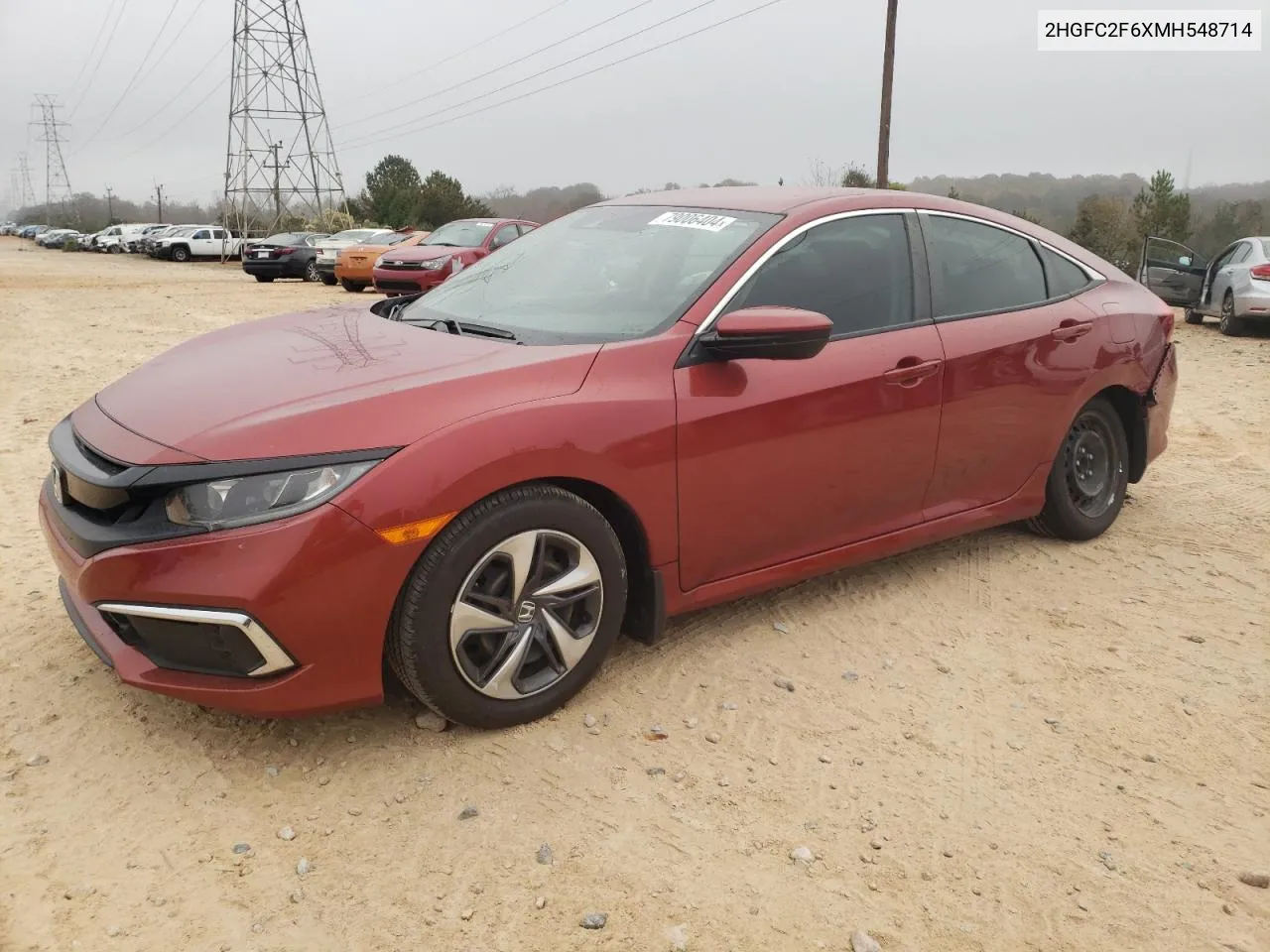 2021 Honda Civic Lx VIN: 2HGFC2F6XMH548714 Lot: 79006404