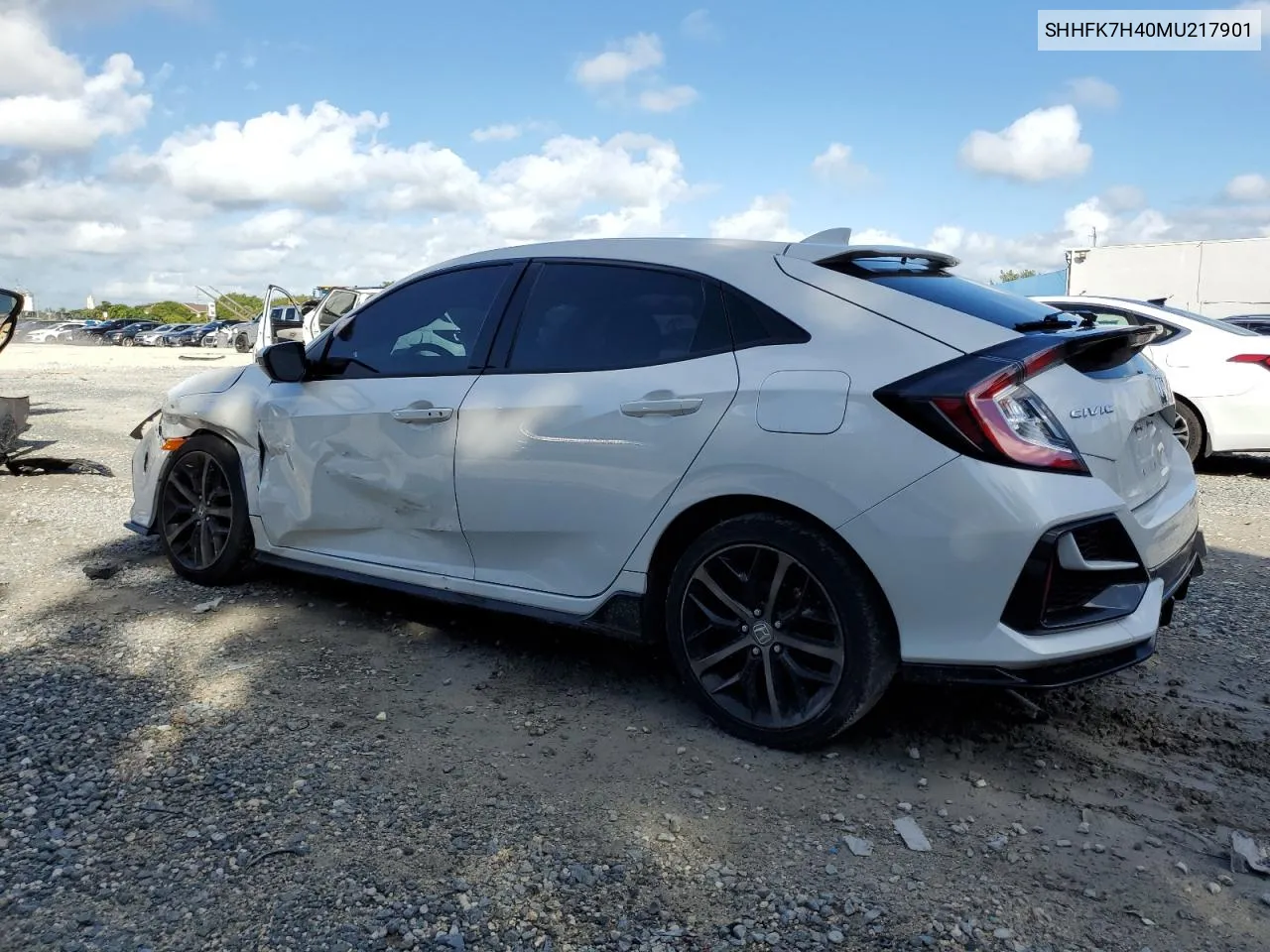 2021 Honda Civic Sport VIN: SHHFK7H40MU217901 Lot: 79051194