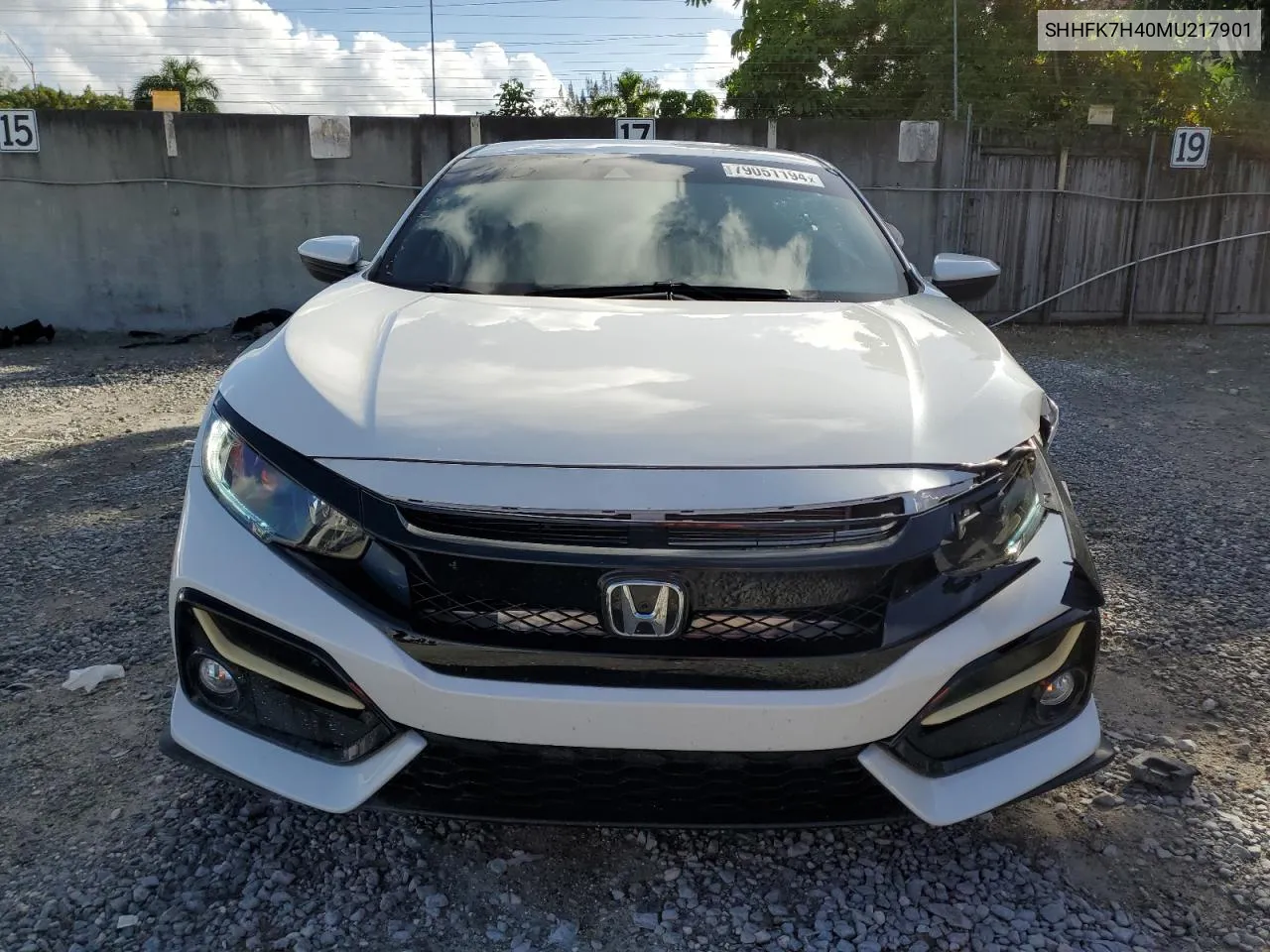 2021 Honda Civic Sport VIN: SHHFK7H40MU217901 Lot: 79051194