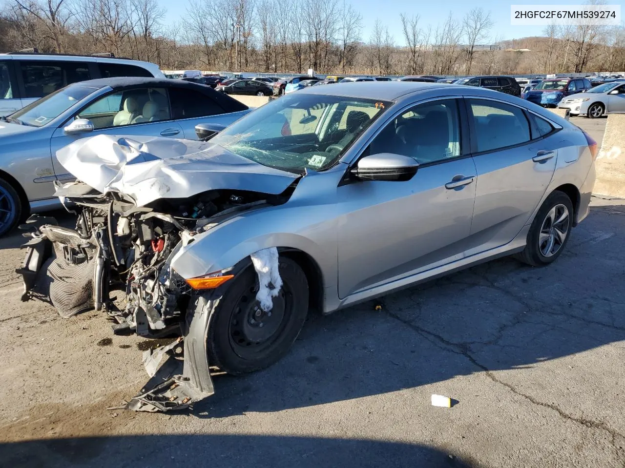 2021 Honda Civic Lx VIN: 2HGFC2F67MH539274 Lot: 79552624