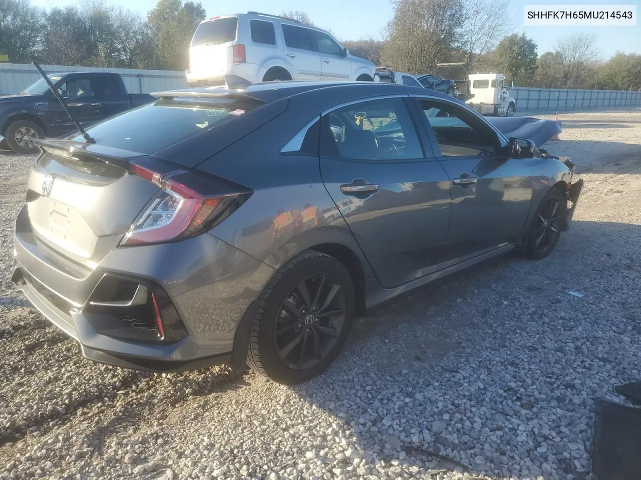 2021 Honda Civic Ex VIN: SHHFK7H65MU214543 Lot: 79748104