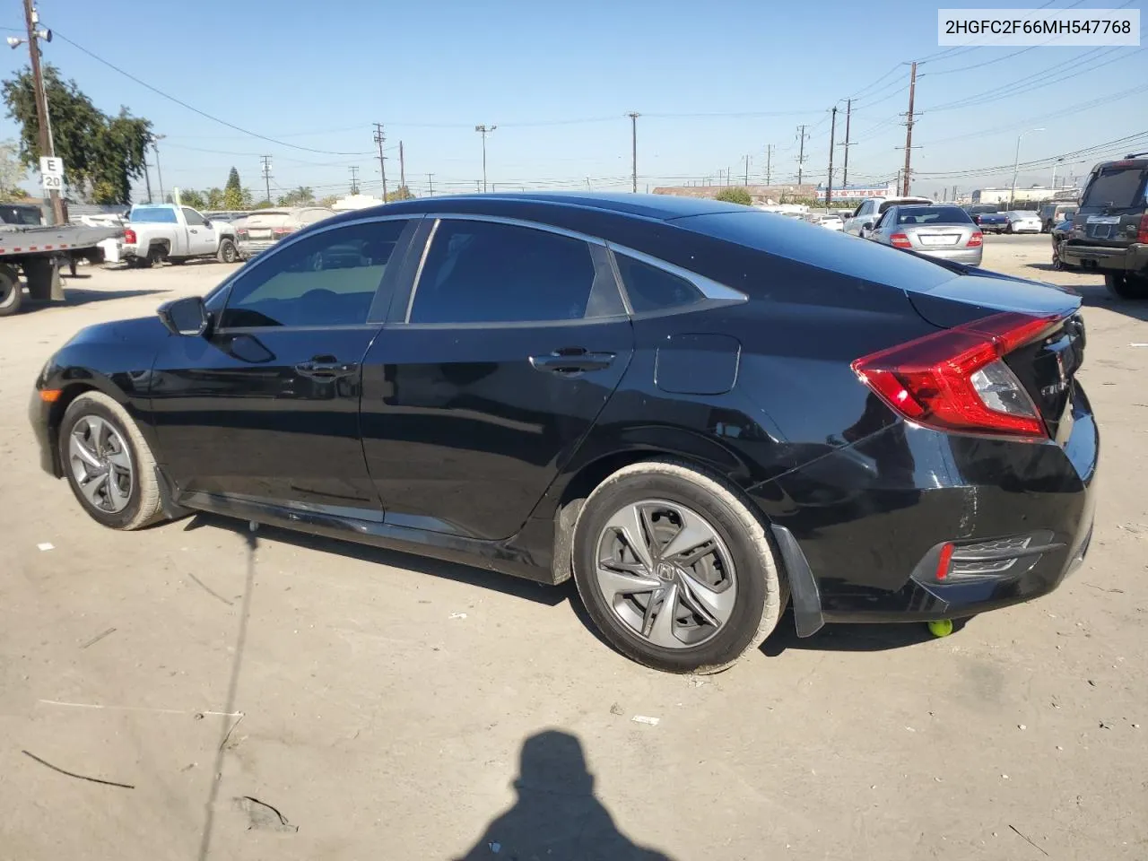 2021 Honda Civic Lx VIN: 2HGFC2F66MH547768 Lot: 80595534