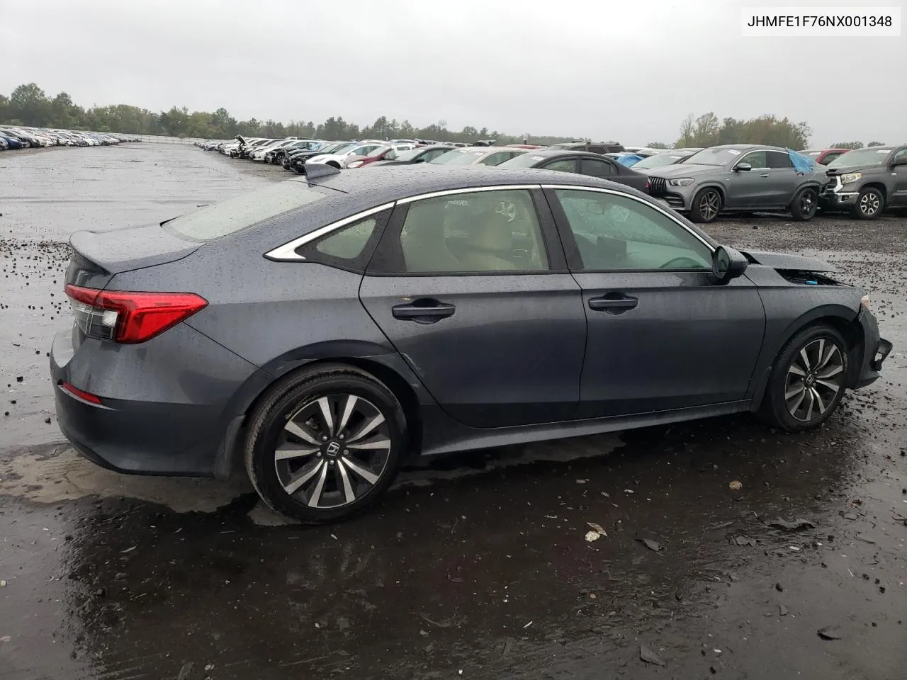 2022 Honda Civic Ex VIN: JHMFE1F76NX001348 Lot: 71493194