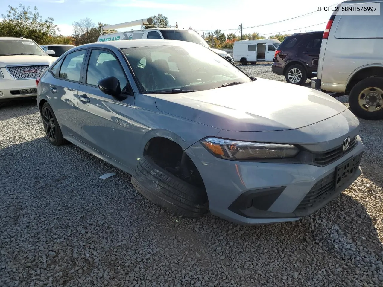 2022 Honda Civic Sport VIN: 2HGFE2F58NH576997 Lot: 75832634