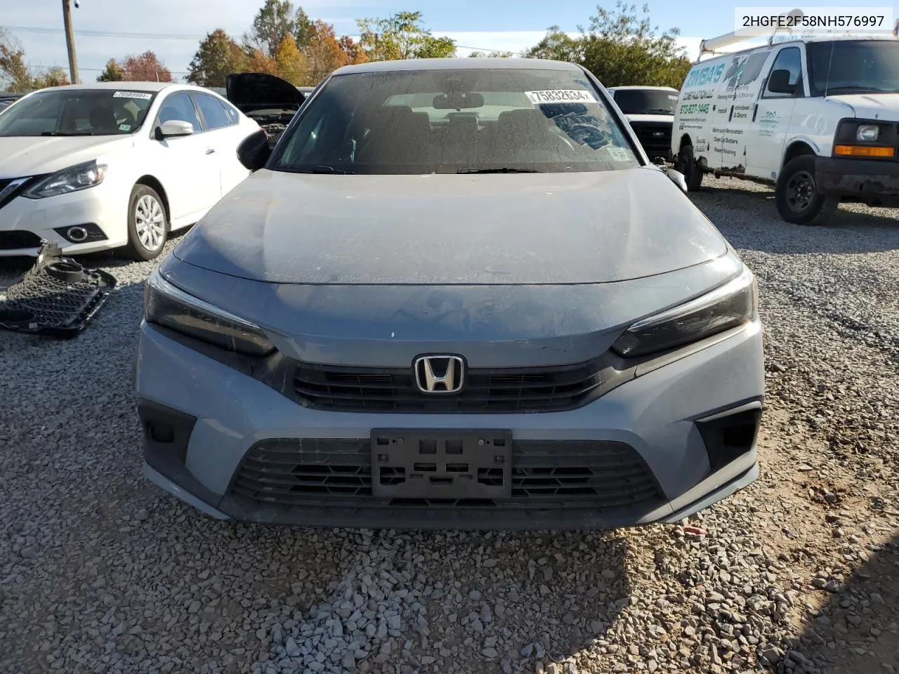 2022 Honda Civic Sport VIN: 2HGFE2F58NH576997 Lot: 75832634