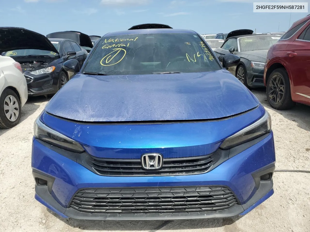 2022 Honda Civic Sport VIN: 2HGFE2F59NH587281 Lot: 76235794