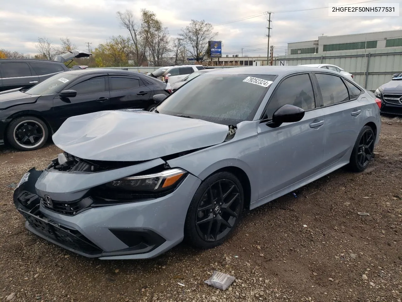 2022 Honda Civic Sport VIN: 2HGFE2F50NH577531 Lot: 79252324