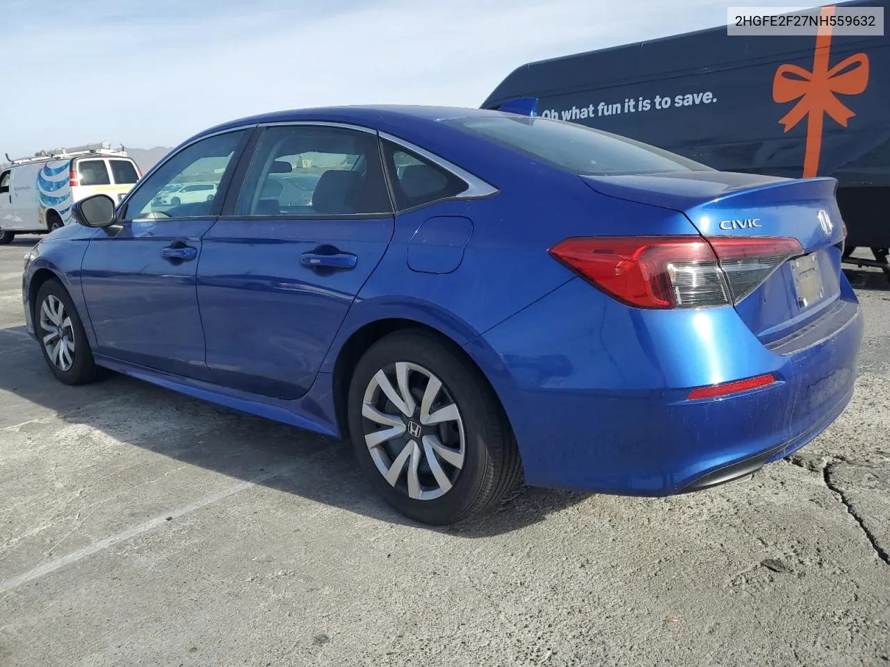 2022 Honda Civic Lx VIN: 2HGFE2F27NH559632 Lot: 79515154