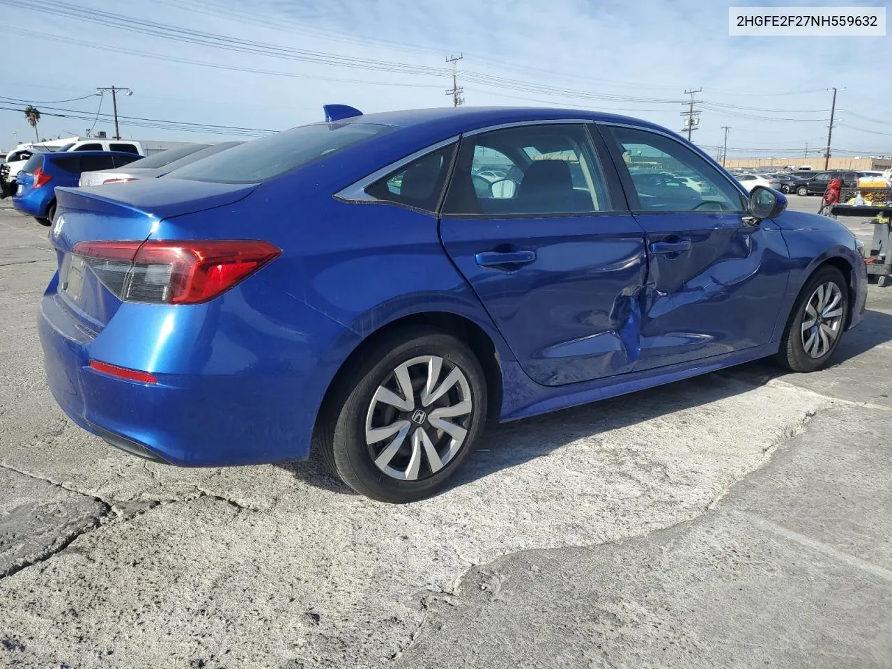 2022 Honda Civic Lx VIN: 2HGFE2F27NH559632 Lot: 79515154